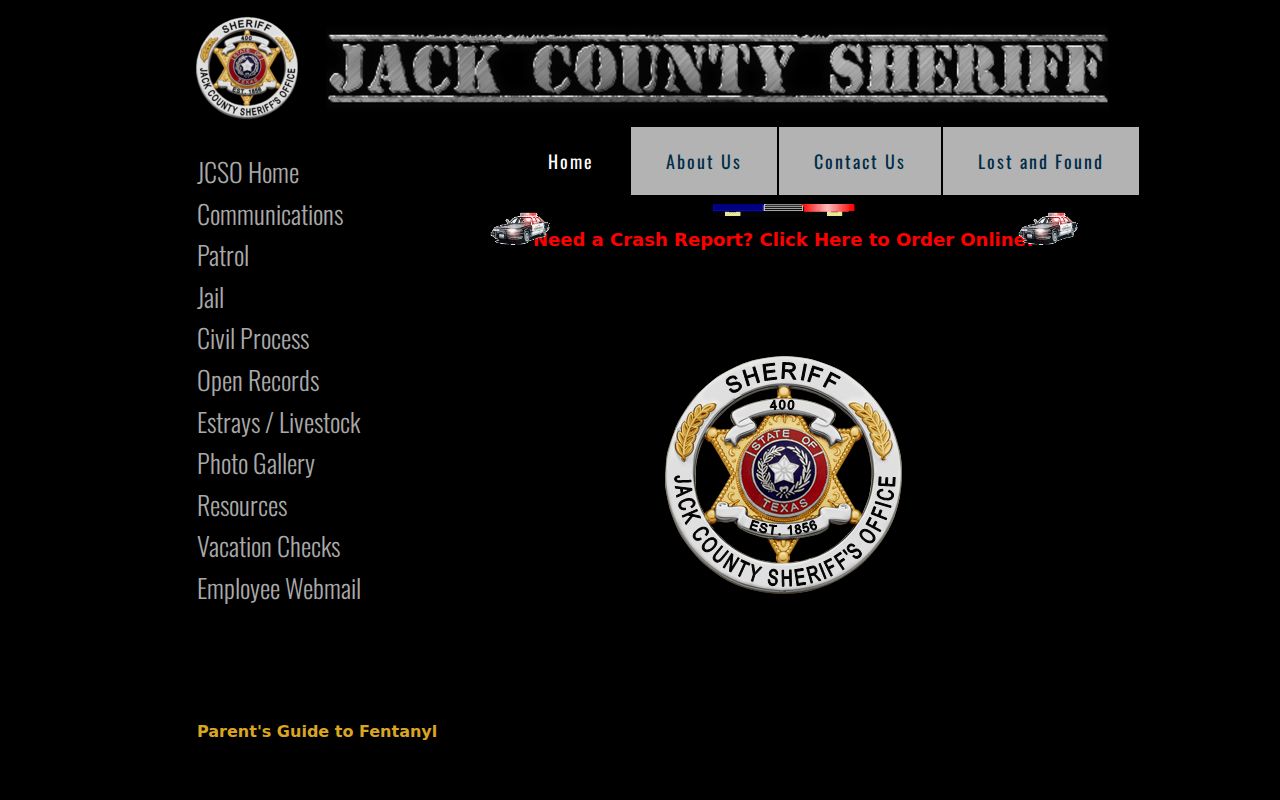Jack County arrest lookup at the official Sheriff's Office website
